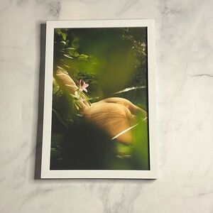 8x12 inch - signed - Fine art nude in the rhododendrons - studio clear out